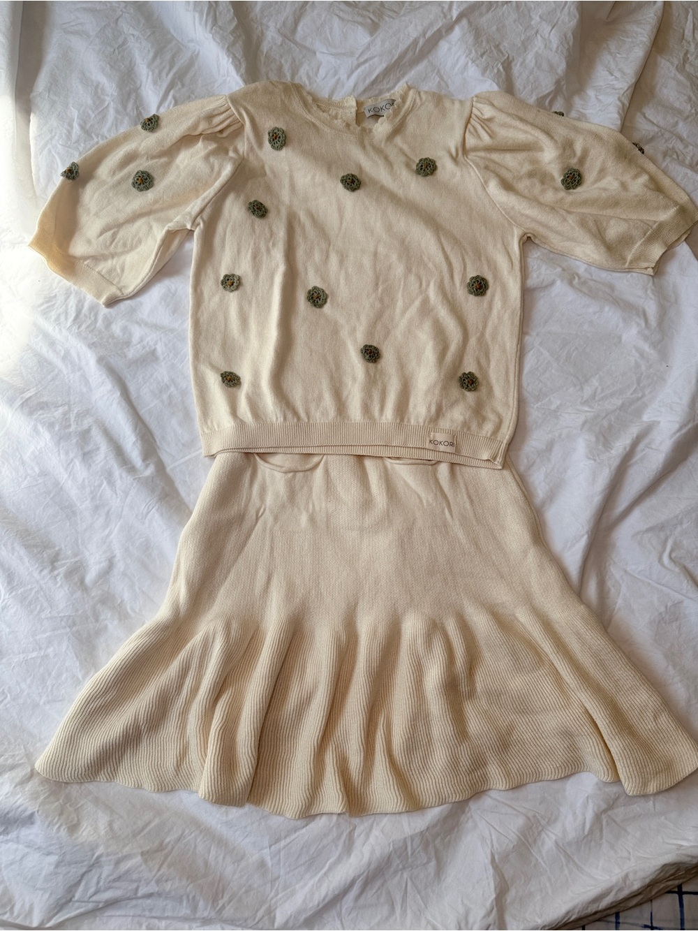 Kokori Kids Premium Knit Top & Skirt Matching Set 8T